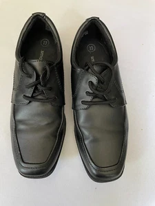 SMART FIT Toddler/Boys Dress Shoes Black Leather Lace Up Wedding Size 13 - Picture 1 of 3