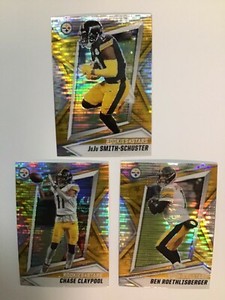2021 Rookies & Stas Pulsar Prizm 3 card Steeler LOT Roethlisberger Claypool JuJu