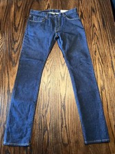 NEW Imogene And Willie Charlie Selvedge Dark Wash Button Fly Jeans 34x34