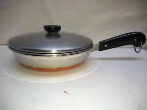 Revere Ware Skillet 7,8,9,10,12" Copper Clad Stainless Pan & Lid [Pick Skillet - Picture 1 of 14
