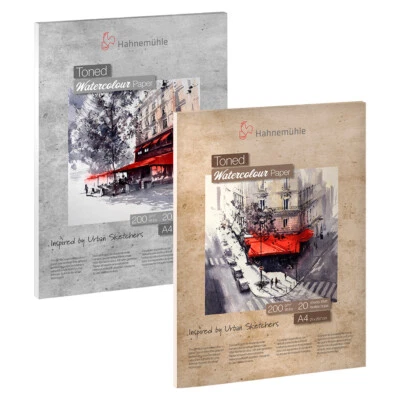 HAHNEMÜHLE Hahnemuhle Toned Watercolour Pad - A5, A4, 20x20 cm - Beige or Grey