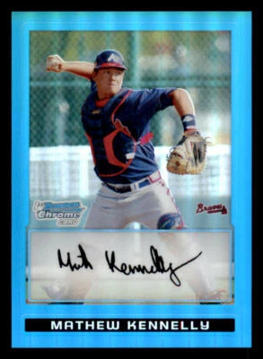 2009 Bowman Chrome Prospects Blue Refractors #BCP148 Mathew Kennelly /150 - Image 1 of 2
