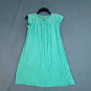 True Craft Girl's Cap Sleeve Dress Lined Blue Size L - Picture 1 of 7