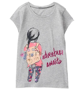 GYMBOREE Girls Short Sleeve Sparkly Graphic T-Shirt SELECT SIZE & PATTERN NEW - Picture 1 of 15