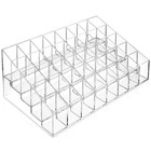 Acrylic Lipstick Organizer Stand - 40 Slot Cosmetic Display Makeup Case - Clear