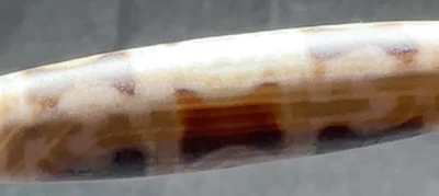 Old Tibetan Guru Rinpoche’s Sceptre Motif  Agate Dzi Bead, Subdue Demons  🔥 - Image 1 of 4