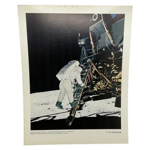 Vintage Apollo 11 NASA Photo Astronaut Aldrin on Moon Lunar Module - Picture 1 of 5
