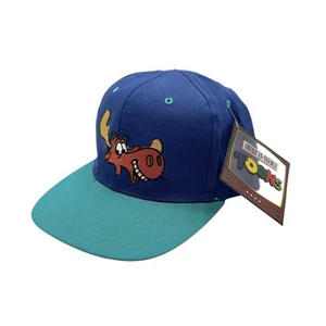 Casquette snapback vintage Bullwinkle American Needle Toons Blockhead bleu neuve avec étiquette - Photo 1/7