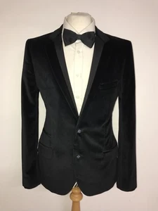 TED BAKER - Slim Fit BLACK VELVET TUXEDO JACKET - 42 Reg - LOVELY Evening JACKET - Picture 1 of 10
