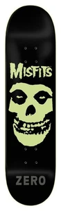 ZERO x The MISFITS Fiend Skull Glow In The Dark 8.25 Skateboard Deck - Bild 1 von 1