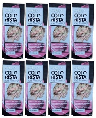 8 X L'Oréal Colorista Hair Makeup Rose Gold 30mL – for Blondes - Loreal  - image 1 of 3