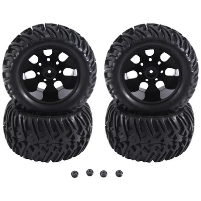 4 StüCk 125 mm 1/10 Short Course Truck Reifen Radreifen 12 mm Sechskant für5708 - Bild 1 von 4