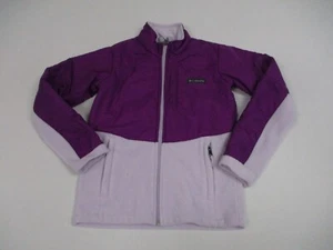 Columbia Jacket Girl's Medium Purple Long Sleeve Outdoor Fleece Hiking - Picture 1 of 10