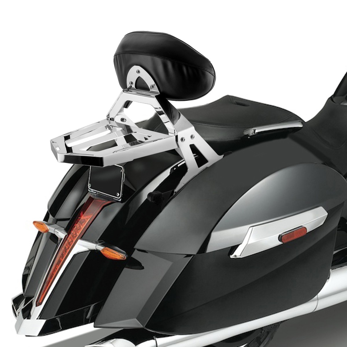 Motorcycle & Scooter Backrests Cross Country Adjustable Plug-In Driver ...