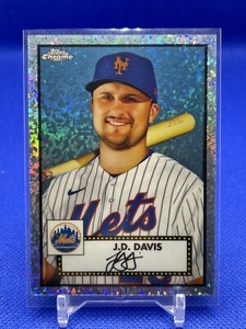 2021 Topps Chrome Platinum 70th Anniversary JD Davis Mini Diamond /70 Mets