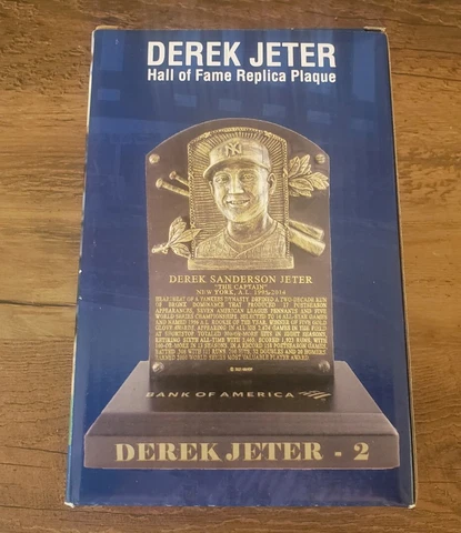 SGA Derek Jeter Cooperstown Hall Of Fame Replica Plaque NYYankees 9/9/22 Cover
