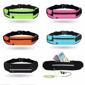 RUNNING BELT - SPORTS BELT WAIST BUM BAG FANNY PACK JOGGING BELT WITH ZIP POUCH - Picture 1 of 1