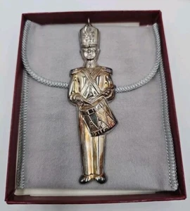 Gorham Drummer Silver Plate Figural Christmas Ornament Mint,Unused w/box, bag - Picture 1 of 4