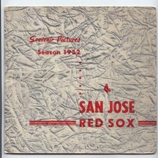 1952 Globe Printing San Jose Red Sox Empty Album Only a few Known