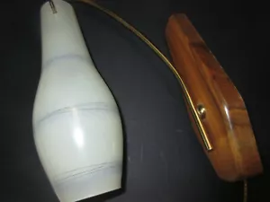 Wallsconce Midcentury Denmark Glas Wood Eames Panton Era proofed electric TOP - Picture 1 of 6