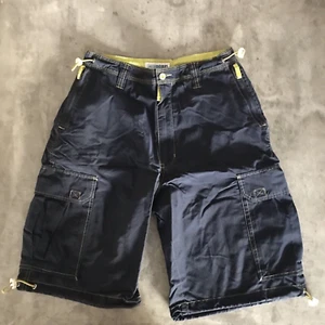 Vintage Y2K Cargo Shorts Mens 30 Baggy Nylon Skater Utility Rave Grunge Hip Hop - Picture 1 of 11