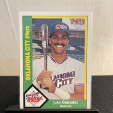 1990 Oklahoma City 89ers CMC #17 Juan Gonzalez - Pre-Rookie Minor League Card