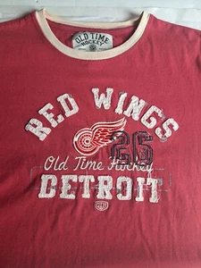 Vintage Old Time Hockey Large Shirt Distressed Red Wings Causeway Collection  - Picture 1 of 11