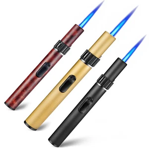 Windproof Butane Torch Lighters Refillable Pen Lighter for Grill BBQ Camping - Picture 1 of 43