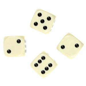 WQ68 4D6 BLANC OS 12mm WARHAMMER QUEST SILVER TOWER BITZ - Imagen 1 de 1