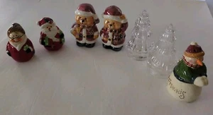 Christmas Salt And Pepper Shaker Lot Of 7 - Picture 1 of 15