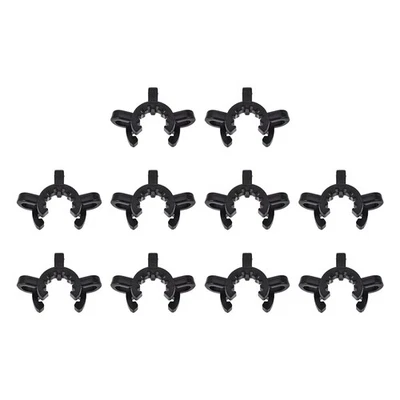 Lab Joint Clip Plastic Clamp for 14/20 or 14/35 Glass Taper Joints Black 10Pcs - Image 1 of 4