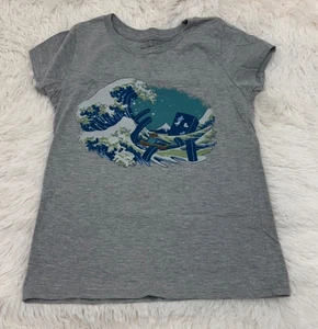Minecraft Girls Wave Great Squid T-Shirt, Gray, Size Medium (7/8), NWOT - Picture 1 of 1