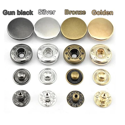 25Sets  No Sewing Metal Snap Fastener Button Press Popper Stud Leather Bag Cloth - Image 1 of 4