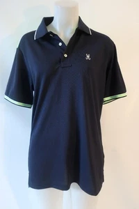 Mens Psycho Bunny Black Neon Green Pique Short Sleeve Sports Polo Shirt 5 US/M - Picture 1 of 6