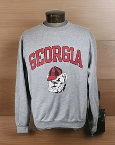 Champion Georgia Bulldogs Sudadera Para Hombres Grande Gris Fútbol Pullover Suéter - Imagen 1 de 11