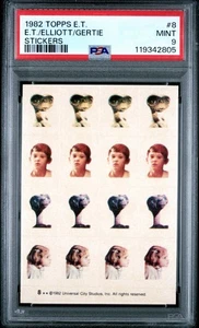 Topps E.T. 1982 Sticker #8 ET / Elliott / Gertie PSA 9 MINT Tough Grade! - Bild 1 von 2