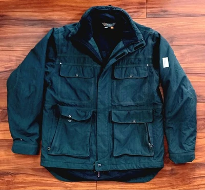 Chaqueta Cloudveil Para Hombre Bolsillos Medianos Cremallera Cálido Verde Abrigo de Montaña Excelente Estado Foto 1 de 4