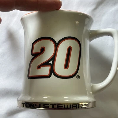 Taza de café NASCAR Tony Stewart #20 The Home Depot taza de firma impresa Foto 1 de 4