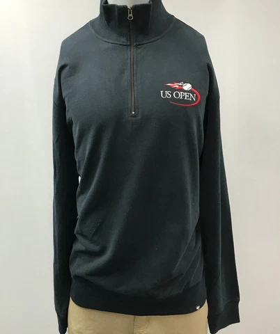 US Open Men's 1/4 Zip Pullover Sweatshirt Size 2XL, '47 Tennis Striker Navy Blue Cover