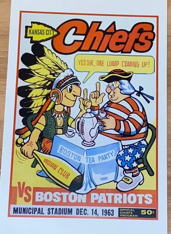 1963 Kansas City Chiefs AFL Poster - Boston Patriots - Len Dawson - Mahomes Cover