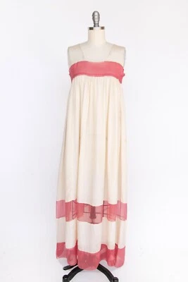 1920s Dress Silk Sheer Chiffon Deco XS P XXS - Image 1 of 4