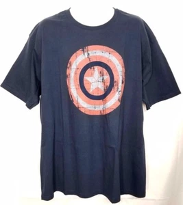NEW Avengers Captain America Shield TShirt Comic Marvel Blue Graphic 2XL - Picture 1 of 2