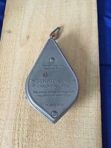 Irwin Auger Bit Company Stait-Line Chalk Line Reel Plumb Bob - Vintage - USA - Picture 1 of 5