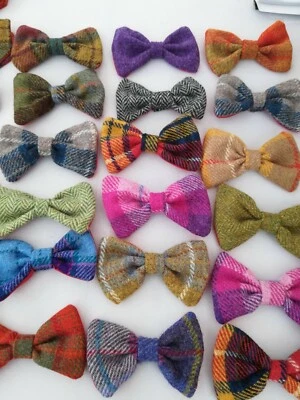 HARRIS TWEED dog collar Bow ties FREE POSTAGE