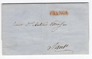 CHILE ca1850 Prephilatelic postmark FRANCA on folded cover to Antonio Varas - Picture 1 of 1