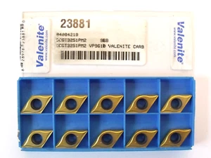 (10) NIB Valenite DCGT32.51 PM2 9610 Carbide Inserts DCGT 11T304-PM2 9610 - Picture 1 of 3