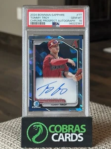 Bowman Sapphire Tommy Troy 2024 cromo automático #BSPA-TT Diamondbacks PSA 10 - Imagen 1 de 1