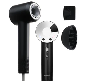 Lightweight Travel Hair Dryer, Fast-Drying Blow Dryer with Diffuser (Black) - Picture 1 of 20