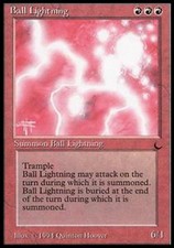 Mrm english ball lightning look nm but bent mtg magic the dark