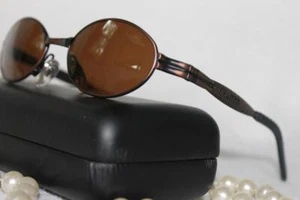 NEW~CAVIAR~$548 Bronze Sunglasses Vintage CHARRO Black Copper Case Rare Italy - Picture 1 of 11